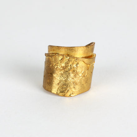 Bronze gold plated ring