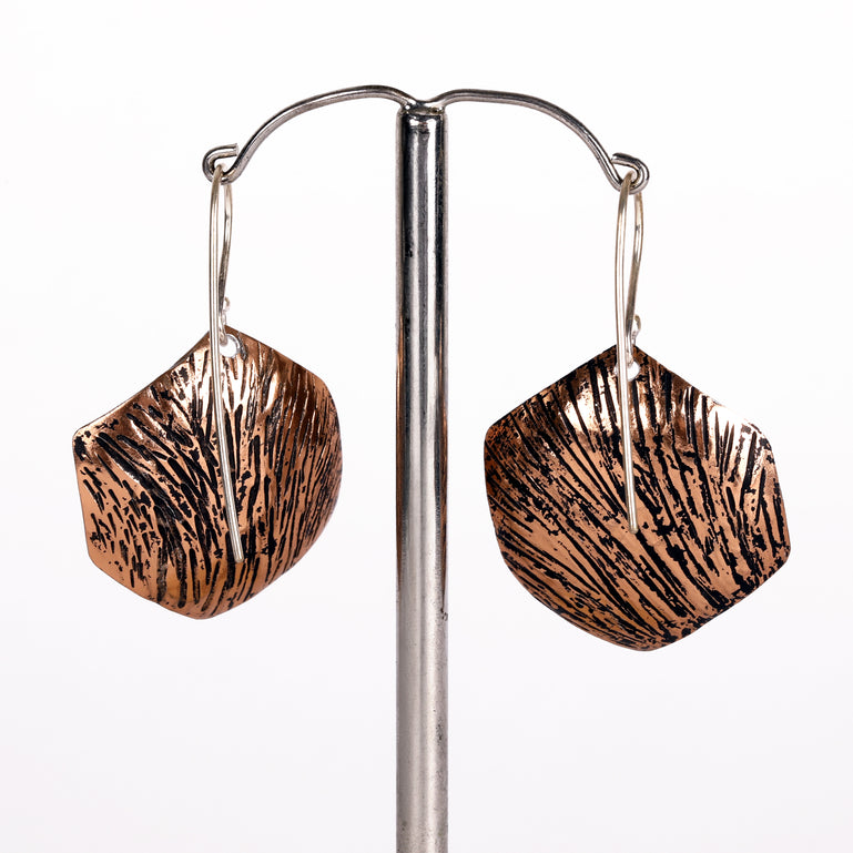 Gold Coloured Grass Earrings