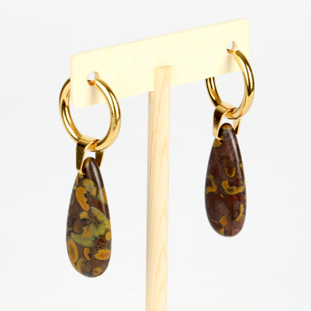 Brown Fossil Earrings