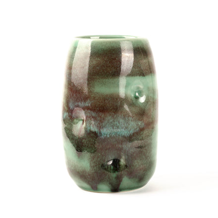 Green and Red Dimple Vase