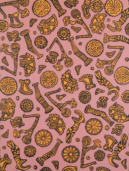 Machine Pattern (Pink)