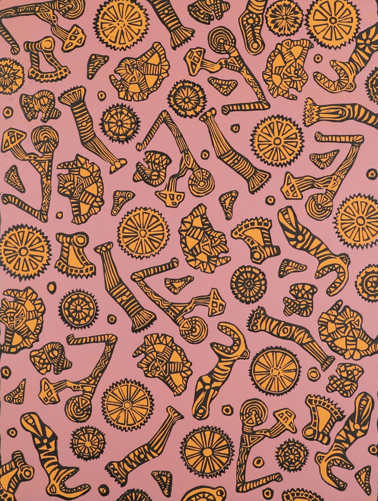 Machine Pattern (Pink)