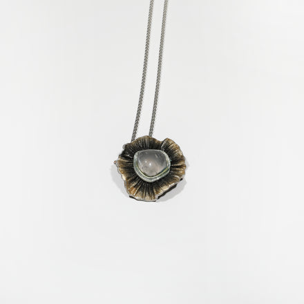 Clear Quartz Flower Pendant