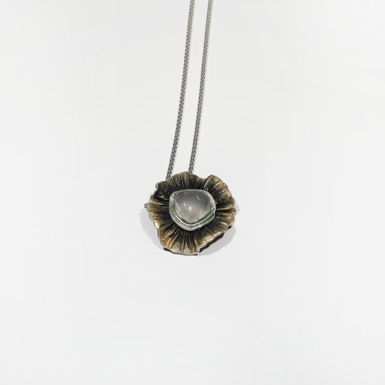 Clear Quartz Flower Pendant