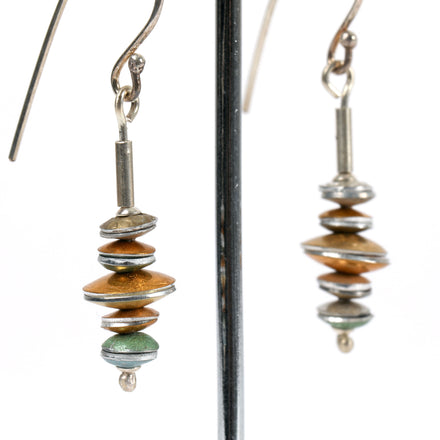 Smarty Earrings Gold & Green Mini