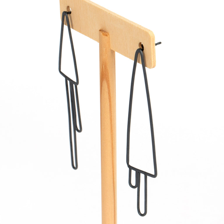 Pointed Sterling Silver Earrings