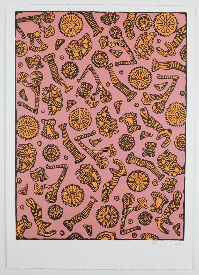 Machine Pattern (Pink)
